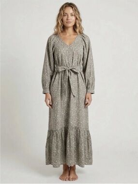 Mirth Handmade Edition Montreal Dress Mocha Berry Print